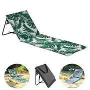 Folding Beach Lounger Canvas Outdoor Garden Sunlounger Deck Chair Seat
