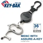 【WCC】KEY BAK MID6C 系列 36”伸縮鑰匙圈+ASSURE-A-KEY多功能指環(0KBP-0244)