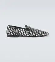 [Dolce & Gabbana] Dolce & Gabbana Woven leather slip-on shoes AU 8 black
