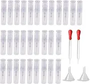 Haishell 150 Pcs Mini 2ML Atomizer Plastic Bottle Spray Refillable Perfume Empty Sample Bottle With 2 pcs Mini Plastic Funnels and 2 pcs Glass Droppers for Travel Party Portable Makeup Tool