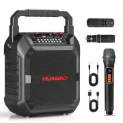 Karaoke Machine with Wireless Microphone, Portable Bluetooth Speaker for 1 Mic