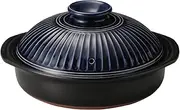 Ginpo Pottery Chrysanthemum Flower Earthenware Banko Ware (No. 9 / Lapis/for 4 People) Next Generation Earthenpot That Will Decorate Your Table Stylish, Direct Fire