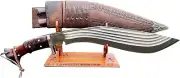 16″ Hand Forged 5 Fullers Blade Kukri – Farmers Daily Working Full Tang Knife
