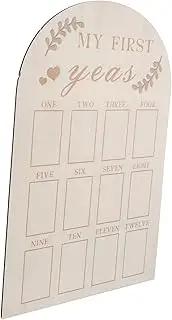 Newborn Photo Frame First Year Picture Frame First Year Photo Board Newborn First Year Photo Frame 1st Memory Frame Infant First Year Frame Photo Display Board Wooden Pendant Baby