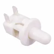 White Off-(On) Momentary Push Button Door Switch 19mm SPST Side Terminals