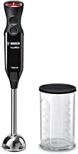 Bosch MS6CB6110 ErgoMixx Hand Blender Set (Strong Performance, Stainless Steel Mixing Base, Turbo Function and Mixing Bowl with Lid, 1,000 Watt) Silver/Black