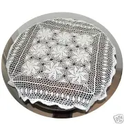 Vintage Crochet Lace Doilies Placemat Table Runner 30"x30" Off White HandKintted