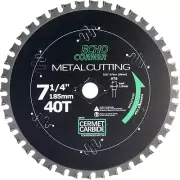 7-1/4" Steel Cutting Circular Saw Blade Cermet Carbide Tipped 40Tooth for Other