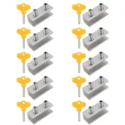 10 Set Sliding Sash Stopper Cabinet Locks Straps Doors Security Anti-Theft9704