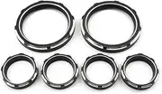 QXKSPG Motorcycle Instrument Speedometer Gauge Bezel Cover Kit Black, for Harley, Touring Electra Glide Street Glide Tour Glide 1996-2013 Motorcycle Speedometer Trim Ring(Black White)