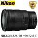 【Nikon 尼康】NIKKOR Z 24-70mm F2.8S 標準變焦鏡頭(平行輸入)