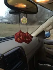 car mirror d20 dice plush