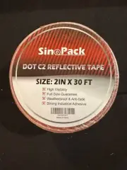 DOT-C2 Reflective Tape Red-White - 2”x30' (60' Total) - 2 Rolls