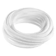 1/2 Inch x 50 Ft Split Wire Loom Tubing , Guard Convoluted Flex, White