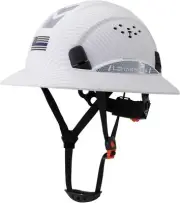 Full Brim Hard Hat Construction OSHA Approved Vented Hard Hat Cascos De Const...