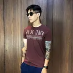 美國百分百【全新真品】ARMANI EXCHANGE 短袖 T恤 AX 上衣 LOGO 短T 磚紅 AN64