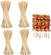 400 PCS 10 Inch Natural Bamboo Skewers,Wide Flat Paddle Bamboo Wood Picks for Grilling, Appetiser,Fruit,Cocktail,Kabob,Barbecue,Sausage,Food Grade Bamboo skewers