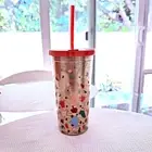 Bando Deluxe Sip Sip Tumbler with Straw – Terrazzo Design – 20oz BPA-Free -NEW