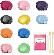 Ovaletta 10 Epoxy Resin Colour 5 g, Mica Powder, Candles Make Your Own Set, Colour Pigments for Casting Powder, Bath Bombs, DIY Pigment Powder for Soap Paint, Candle, Cosmetic, Slime