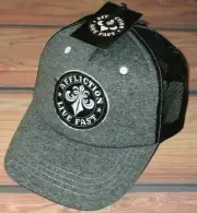 MENS AFFLICTION CHARCOAL BLACK SNAPBACK TRUCKER HAT ADJUSTABLE CAP ONE SIZE