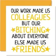 Leaving Gifts for Colleagues Women Men - Chance Colleagues B*tching Friends - Sorry Your Leaving Good Luck In Your New Job Card, 145mm x 145mm Greeting Cards, Funny Leaving Gifts Congratulations Card