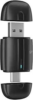 Car Accessories Wireless CarPlay Adapter USB-C & USB-A, Android Auto Wireless Adapter, WiFi & Bluetooth Apple CarPlay Wireless Adapter, WiFi Dongle, Wireless Android Auto
