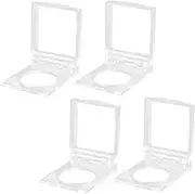 PHENOFICE 4pcs Emergency Stop Button Cover Button Protector Clear View Window Safety Switch Guard for Circuit Electrician Machinery