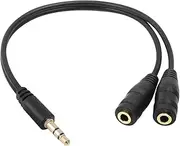 3.5mm Jack Splitter Audio Headphone Splitter Cable Jack Lead Two Way by TRIXES