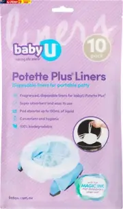 Potette plus Liners ; Portable Potty Liners ; on the Go ; Toilet Training ; 10Pk