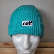Neff Knit Teal Beanie - OS NWT