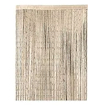 SHASUXTING String Door Curtain 100 x 200cm Plain Tassel Window Panel Retro Room Door Divider String Anti-mosquito Fly Insect Bug Screen String Home Fringe Drapes For Birthday Wedding Holiday Party Dec