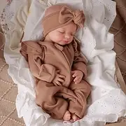 BABESIDE Silicone Reborn Baby Dolls Larry - 16 Inch Realistic Newborn Preemie Baby Doll Girl Silcone Full Body Lifelike Baby Girl Gift with Accessories Kids 3+ & Collectors