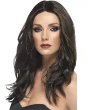 Dark Brown Long Wavy Superstar Wig