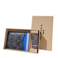 在飛比找松果購物優惠-COACH PVC材質名片/金屬鈔票夾禮盒組 #CA004 