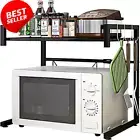 Adjustable Microwave Shelf Kitchen Organizer – Stylish & Sturdy Storage Solution