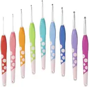 Knit Picks WeCrochet Dots Crochet Hook Set with Ergonomic Handles, 9 Piece