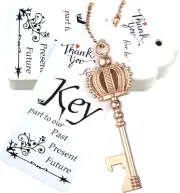 52 Pcs Crown Key Bottle Opener With Tag And Keychain,vintage Skeleton Ke