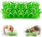 Silicone Slow Feeding Mat, Silicone Grass Mat for Cats, Silicone Slow Eating Feeder Green Grass, Green Grass Foraging Mat Silicone, Cat Slow Feeder Food Mat for Kitten Dog Anti-Gulping, Aid Digestion