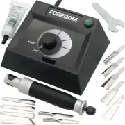 K.EM-50 Foredom Chisel 50c Handpiece & Table Top Control +11-Chisels Woodcarving