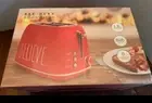 Rae Dunn 2-Slice Toaster "Believe" Rounded Retro Red Stainless Holiday Christmas
