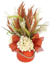 Creative Displays Traditional Fall Arrangement with Hydrangea & Wheat