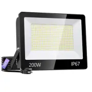 200W LED Flood Light Outdoor - 20000LM LED Work Light with LED Transformer an...