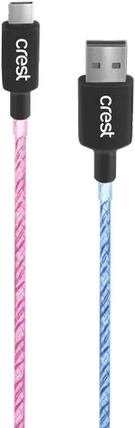 Techxtras USB-A to USB-C Glowing Cable (1m)