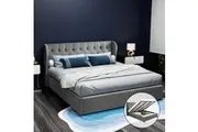 Artiss Bed Frame King Size Gas Lift Grey ISSA