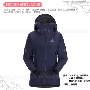 ARC'TERYX 始祖鳥 女 Beta SL Hybrid防水外套《夜月藍》23704/Gore- (9.5折)