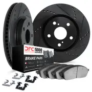 Dynamic Friction Company 8512-42048 Brake Rotor Dimpled & Slotted Black