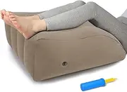 ZYODUOB Inflatable Leg Pillow, Wedge Pillow for Sleeping, Portable Wedge Pillow, Improve Circulataion and Reduce Swelling, for Sleeping, Recovery, Pregnant (Camel)