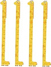 KAILIKETIY 4Pcs Height Growth Chart Wall Decals Removable Stickers for Nursery Bedroom Decor Self Adhesive Wall Art for Growth Measurement Present