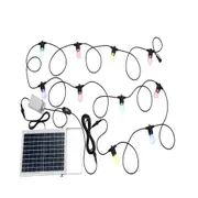 Festoon Solar 10 Lights 12V L13000mm Black Plastic RGB - 205895N