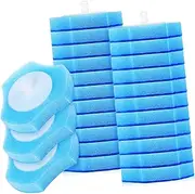 minkissy 30 Pack Disposable Brush Refill Sponge Heads Soft Curved Edges for Bathroom Cleaning Quick-Dissolving Wide Application